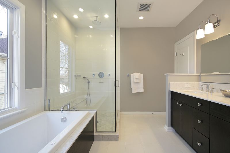 Contemporary Shower with Multiple Fixtures